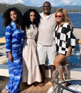 9090 Kelly Rowland Yachts it Up With Beyonce Michelle Williams and Matthew Knowles in Sai Sankoh Available on Fashion Bomb Daily Shop