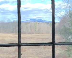 view of mount greylock from melvilles writing desk