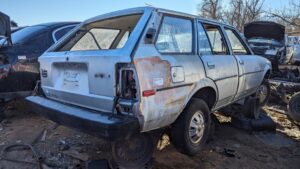 99 1980 Toyota Corolla station wagon in Colorado wrecking yard photo by Murilee Martin