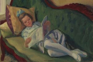 Young Girl Reading Gloucester John Sloan 1917