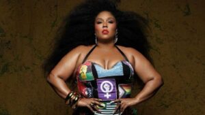 Lizzo Celebrated Juneteenth in a Custom Sam Adair Dress with Alexis Bittar Jewelry 4