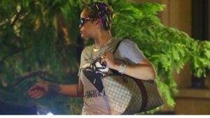 Rihanna Feature Photo Gucci Handbag and Puma Look