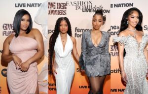 909 Claires Life The Femme in Forward Awards featuring Saweetie in Crystal Valdrin Sahiti Chloe Bailey in a Dolong White Gown Halle Bailey in Tony Ward and More