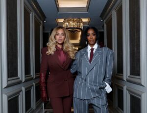 Currently Trending Presidential Boss Lady Suits as Spied on Beyonce in Burgundy Gabriela Heart Kelly Rowland in Fear of GOD and Michelle Obama in Pinstripe Gray Sergio Hudson IMG 1353 copy