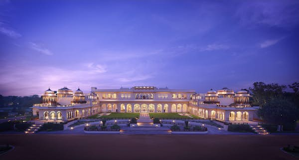 Rambagh Palace Front Facade Evening