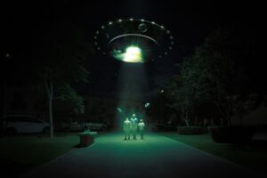 UFO at night