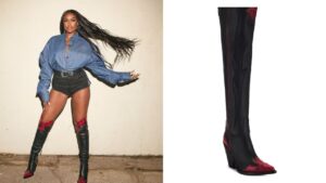 You ask we answer CoCo Jones Attended GQMOTY in Black and Red 980 Sonora Boots 2 feat image